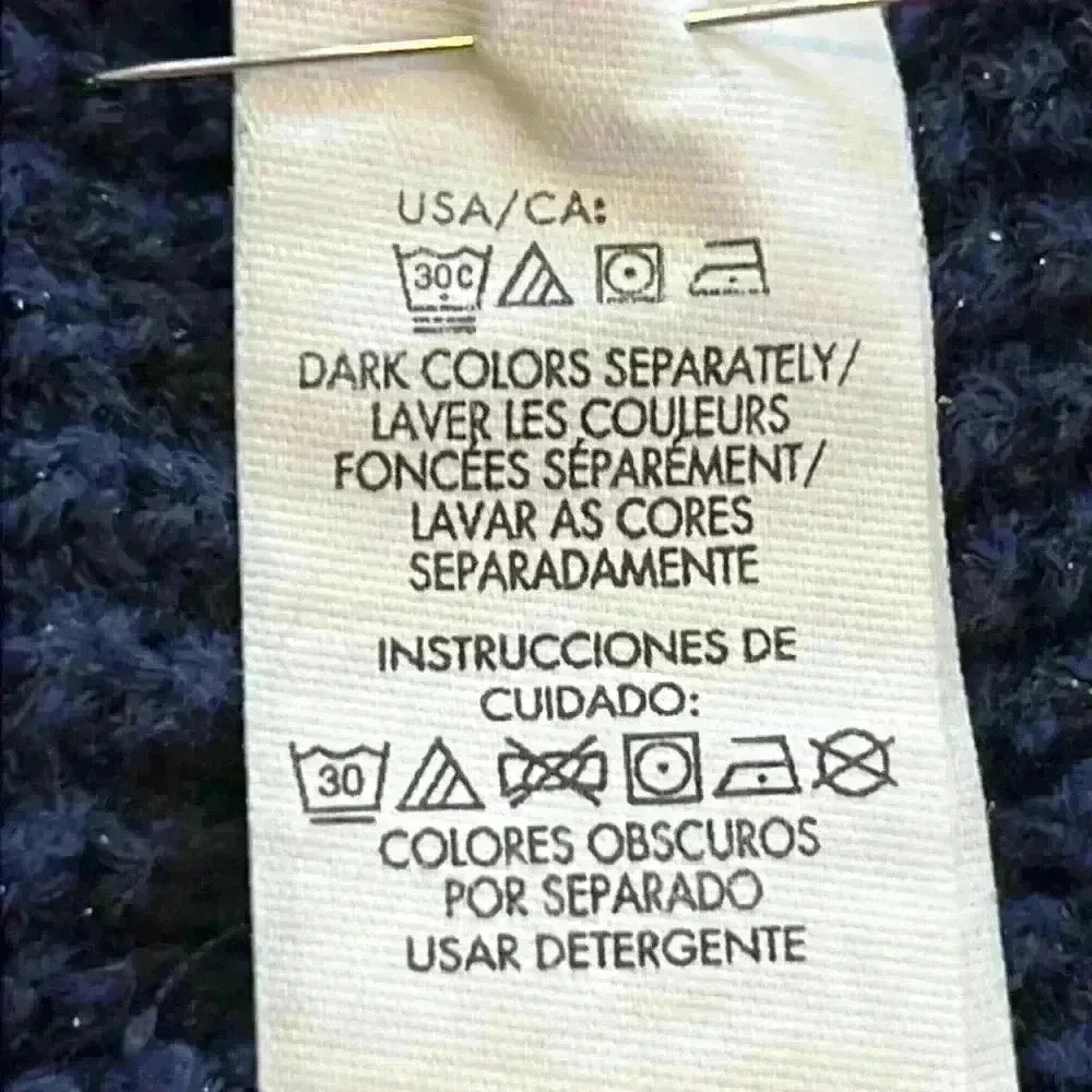 Calvin Klein Jeans Pullover Sweater Women’s Medium Navy Cowl Neck Cotton Blend - Picture 11 of 11